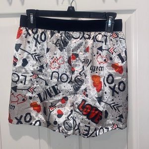 Men’s small Valentine’s Day silky boxer shorts